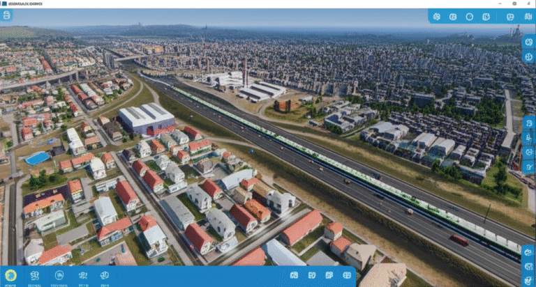 Cities: Skylines - Um Gigante dos Simuladores de Cidades Tela do jogo Cities: Skylines mostrando uma cidade em expansão.