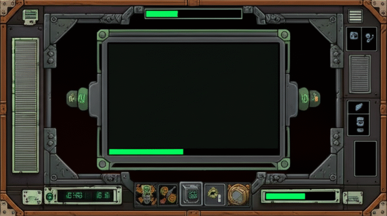 Gameplay Inovador em Jogo Indie Interface de jogo indie com mecânica de gameplay inovadora.