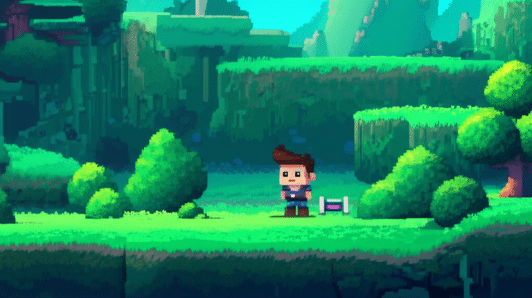 Estilo Visual Indie Marcante Captura de tela de jogo indie com estilo visual marcante.