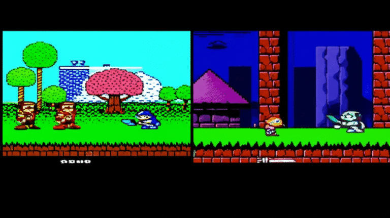 Gráficos Modernos: Renascimento Visual dos Clássicos Comparação entre gráficos antigos e modernos de um jogo retrô no Steam.