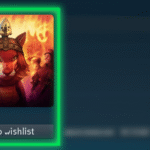 Steam wishlist interface highlighting a game icon